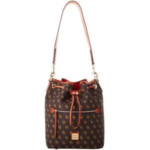 Dooney & Bourke Gretta Drawstring Shoulder Bag - Brown Tmoro